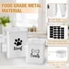 Teenyyou 2 Pcs Metal Dog Treat Containers with Airtight Lids