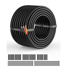16 Gauge Wire 3 Conductor Electrical Wire, 16 AWG Wire Stranded PVC Cord, 12V Low Voltage/Tinned Copper/Flexible/16/3 Wire for Automotive Wire LED Strips Lamp Lighting Marine (50FT-15.24M)