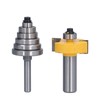 1/2in Router Bit 6 Bearing Slot Cutter for Multiple Depth