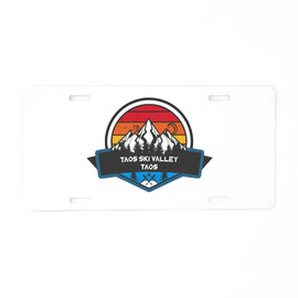 CafePress Taos Ski Valley Taos New Mexico Aluminum License Plate, Front License Plate, Vanity Tag