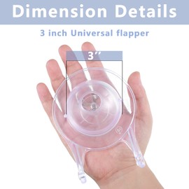 2Pcs 3Inch Toilet Flapper Replacement Kit for 99-827 Toilet Flap Parts Flapper Rubber with Stainless Chain Replacement Parts For Similar Models Easy to Install Clear