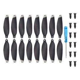 MECCANIXITY Mini 1 Drone Propellers Drone Blades Propellers Black Silver with Screwdriver/Screw, Quick-Release, Low-Noise Propeller for DJI Mini 1 Drone, Quadcopter, Pack of 16