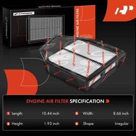 A-Premium 2-PC Engine & Cabin Air Filter with Activated Carbon Compatible with Honda Accord 2008-2012, Crosstour 2012-2015, 2.4L, Replace# 08R79S0AA00, 17220R40A00