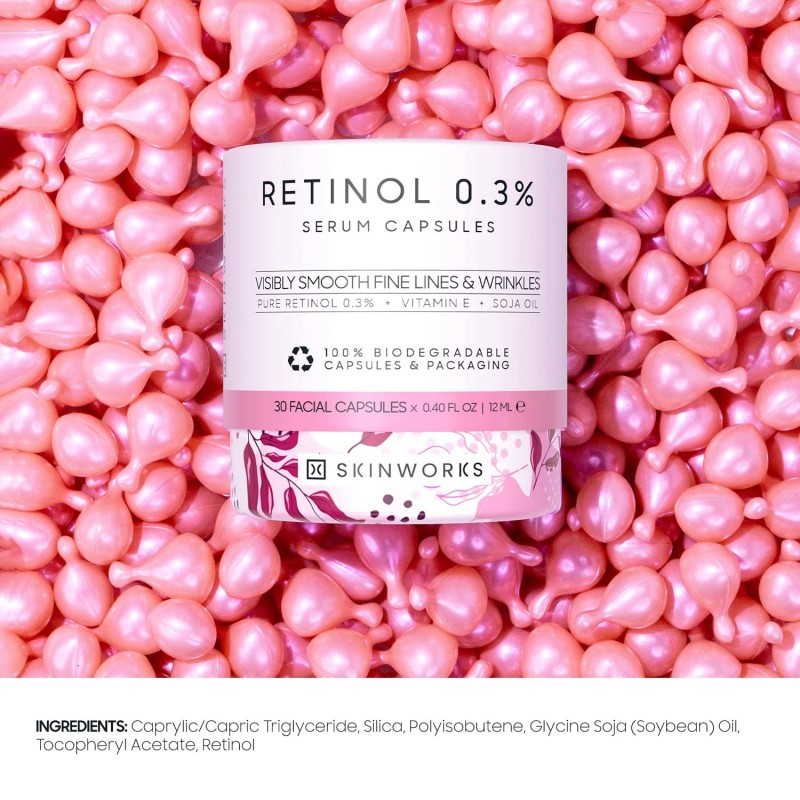 Retinol 0.3% SKINWORKS Anti Aging Wrinkle Correction Serum 5pk