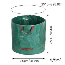 Mozziibazy 2 PCS 106 Gallon Yard Waste Bags, Reusable Lawn and Leaf Bags Heavy Duty Garden Bags with 2 Pair Gloves for Clean Up Outdoor Debris Leaves Grass Clippings