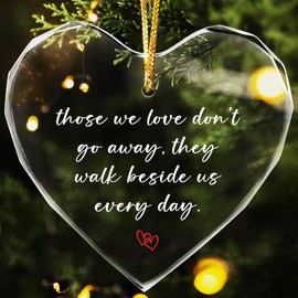Those We Love Don't Go Away Gifts fpr Women,Bereavement Gift Sympathy Memorial Condolence Gift for Loss of Loved One,Remembrance Crystal Hanging Ornament