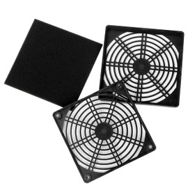 GELRHONR PC Case Fan Dust Filter, 122 mm PC Case Fan Dust Filter Mesh Mesh Cover 120 mm Computer Dustproof Fan Protection Dust Filter Cover Grill with Screws - Black (12 cm)