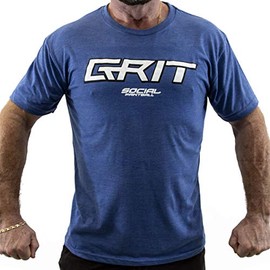 Social Paintball T-Shirt, Grit Heather Blue (X-Large)