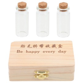 PRETYZOOM Box Lanugo Umbilical Cord Preservation Souvenir Teeth Storage for Newborn Babies Fetal Hair Bottle Breast Bottle for Storage Bottle Bebe Bottle for for Newborn Babies Wooden