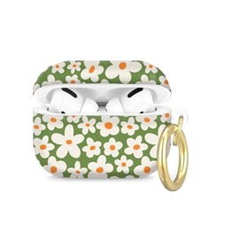 Compatible with Airpod Pro 2nd/1st Generation,360° Full Protection Cover for Girl Women,Cute Hard Case Portable & Shockproof for Airpod Pro 2nd Charging Case 2023/2022/2019(Retro Groovy Flowers)