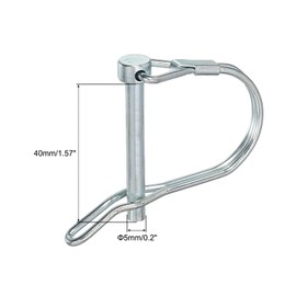 sourcing map 10Pcs 3/16" Dia Trailer Coupler Pin, 1-5/8" Long Coupler Pin Shaft Locking Pin, Round Pto Pin for Farm Trailers Wagons Lawn Hitches and Garden