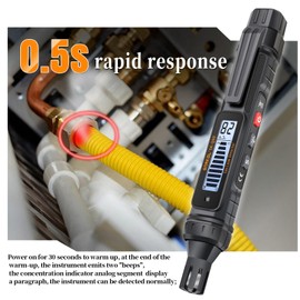 SNAKOL Combustible Gas Leak Finder,with Audible and Visual Alarm,Natural Gas Leak Detector,Adjustable Sensitivity,LCD Screen,Indoor Temperature,for Home to Searching The Inflammable Gas Source