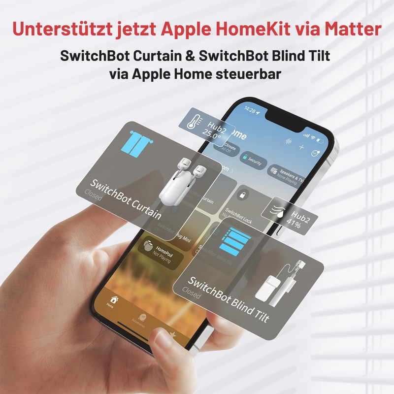 Matter Smart remote control SwitchBot Hub 2 WiFi HomeKit BLE