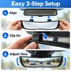 Wide Angle Rearview Mirror for Cars – 160° Panoramic Curved