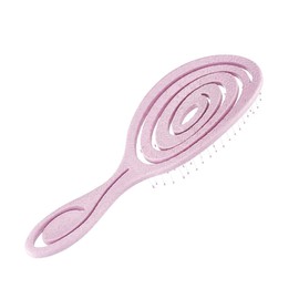 Biodegradable No Pull Hair brush - Detangling Brush for Thick, Curly, and Straight Hair - Wet & Dry Head Massaging with Soft Pin Bristles for Woman, Man & Kids (Pink)