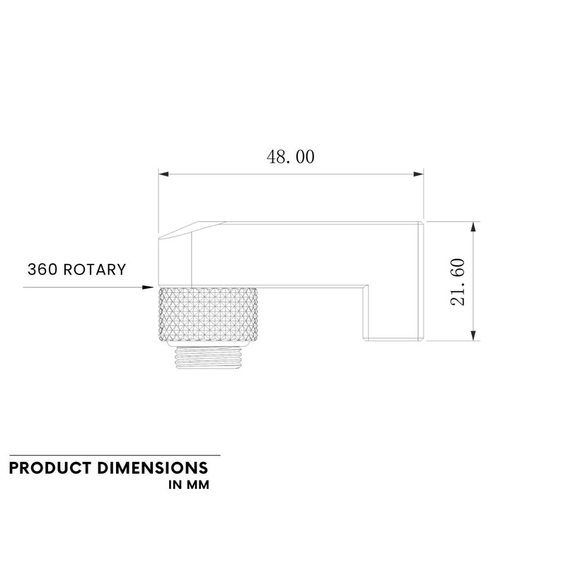 Bykski G 1/4in. Male to Female Supported Rotary 25mm Offset