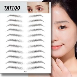 Eyebrows with emergency eyebrow tattoo stickers - E17-(existing black) / 비상용 눈썹 문신 스티커 붙이는 눈썹 - E17-(기존블랙)