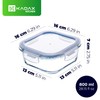 KADAX Glass Container with Lid, Food Container, Dishwasher Safe Food