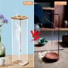 Glass Incense Holder with Metal Base for Meditation, Yoga, Spa
