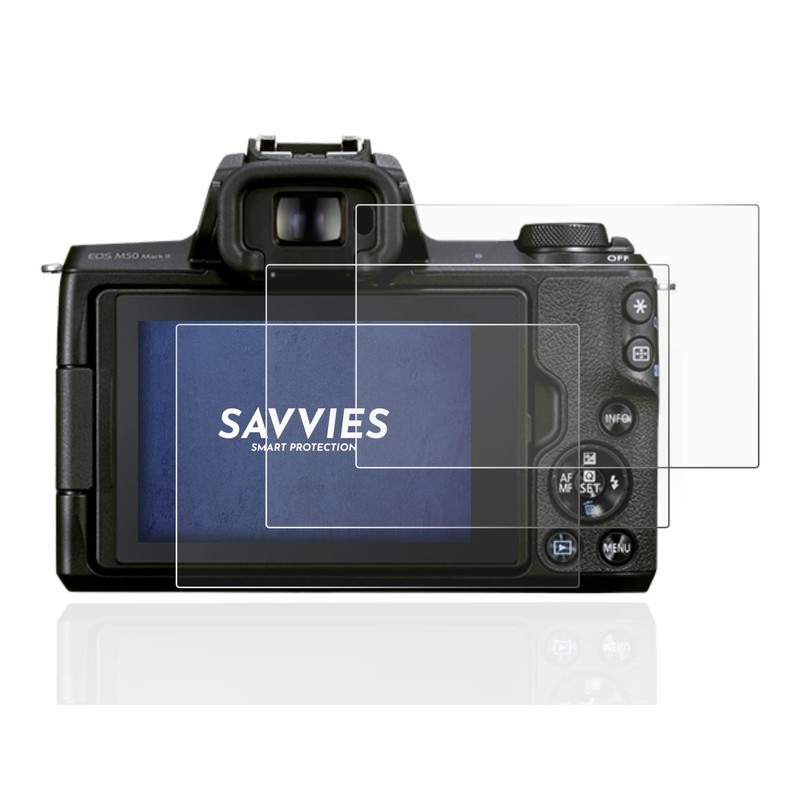 Savvies 6 Pack Screen Protector compatible with Canon EOS M50