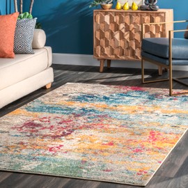 nuLOOM Monet Abstract 2' x 3' Accent Rug for Living Room Bedroom Dining Room Entryway Kitchen, Monet Multicolor