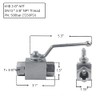 High Pressure Hydraulic Valve KHB 3/8'' NPT, Shut-Off 2 Way