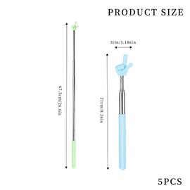 Pack of 5 Finger Pointers, Extendable, Pointer Finger, Pointer Finger, Pointer Stick, Retractable Classroom Pointer, Mini Handheld Teaching Pen, Finger Pointer, for Classroom, Personal Interaction (5