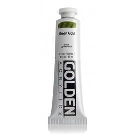 Golden Heavy Body Acrylic Paint, 2 Ounce, Green Gold