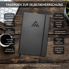 BIROYAL Self-Mastery Journal for Men, Black Triangle