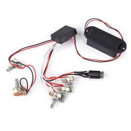 3 Band Bass Equalizer Active Preamp Pickup Circuit Wiring Harness with B50OK MN500K A10K A20K Potentiometers for Bass
