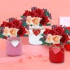 Nefelibata Valentines Day Mini Mason Jar Floral Table Centerpiece Tiered