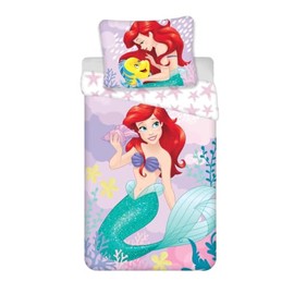 Jerry Fabrics Ariel The Little Mermaid Princess Bedding Set, 100% Cotton, Duvet Cover 140 x 200 cm + Pillowcase 70 x 90 cm