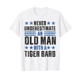 Old Man with a Tiger Barb Funny T-Shirt