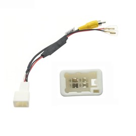 Retain OEM Factory Car Rear View Backup Reverse Camera Video Adapter Connector RCA Cable for Toyota Land Cruiser Old RAV4 RX330 Original 86 Screen Mazda 4Pin