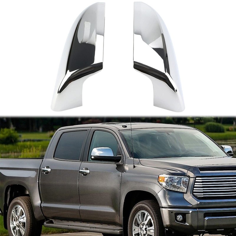 AUCERAMIC Chrome Mirror Covers Caps Fit for 2007-2019 Toyota Tundra