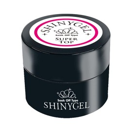 Shinygel Super Top / 0.2 oz (5 g) (Semi-Hard Type) Gentle on Nails, Ultra Glossy and Moist Transparency, Made of 100% Pure Japanese Ingredients (Single Item)
