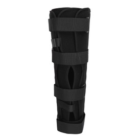 Knee Immobilizer Composite Fabric and Aluminum Alloy Adjustable 3 Panels Knee Splint L ( 43x43x26cm )