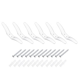 uxcell 6Pcs 112x15mm Blind Cord Cleats, Blind String Safety Rope Plastic Holder, Window Cord Hooks with Screws for Curtains Sun Shades Ropes, Clear