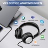 Voistek Headset with Microphone, USB/3.5 mm Type-C, Volume Control, Over-Ear