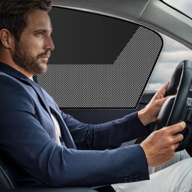 Car Window Shades - Sun Shade Blocker | Side Window Screens | Magnetic Double Layer Car Window Sun Blocker - Privacy Protector for Driver, Car Sun Shield for Vehicle Automobles