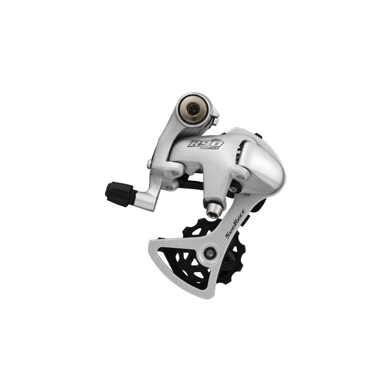 Sunrace RDR91 9-Speed Short Cage Bike Derailleur with Bolt, Silver