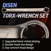 DISEN 2025 Upgraded 4-Piece E-Torx Wrench Set, Double Box End