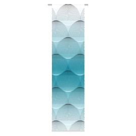 wohnfuehlidee Decorative Panel Curtain Opaque Arlena Size W x H 60 x 245 cm Petrol Blue