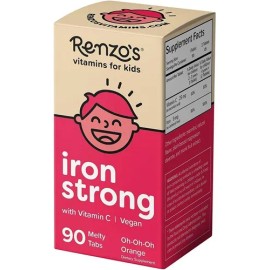 Suplemento De Hierro Para Niños Renzo's Con Vitamina C 90cap Sabor Naranja