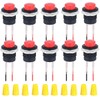 MKBKLLJY 10pcs 16mm Red Push Button Switch SPST 3A 250V