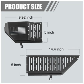 BEEYEO Metal Front Door Storage Box for Wrangler JL JLU 4XE 2018-2025, Gladiator JT 2020 2021 2022 2023 2024 2025 Interior Door Side Insert Organizer Storage Expansion Accessories, 2PCS