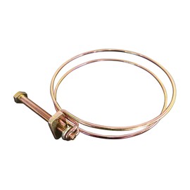 Double Wire Band Style 3 7/8” – 4 1/8” (98-105 mm) Diameter x 5/8” Wide, Adjustable Screw-Style, Hose Clamps, Hex/Phillips Head Screw, Includes 4 Clamps, by Tech Team