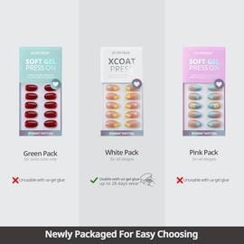 BTArtbox Press On Nails Short - Rococo Bloom, 3D Flower Pearl Almond Red French Tip Press On Nails with Glue and Adhesive Tabs for Women, Soft Gel Glue On Nails in 16 Sizes - 32 Stick On Nails Kit