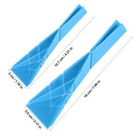 Pack of 2 Flat Polygon Measuring Spoons, 3-in-1, Polygon Measuring Spoons, Magnetic Flat Measuring Spoons, 6 Different Sizes, Kitchen Utensil Scoop for Cooking, Baking for Liquids (Blue)