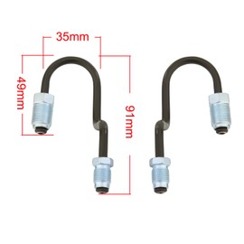 Twilight Garage Pair of Rear Brake Pipes 1K0611763E 1K0611764M Compatible with Golf Mk5 Mk6 GOLF PLUS A3 TT Touran Leon Altea